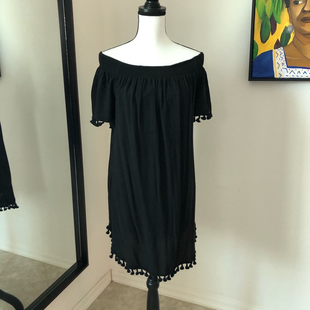 Black tassel dress